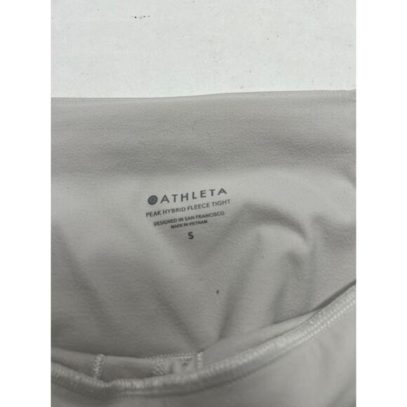 Athleta Peak Hybrid Fleece Tight Legging in Birch Gray. Size Small - Picture 6 of 9